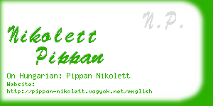 nikolett pippan business card